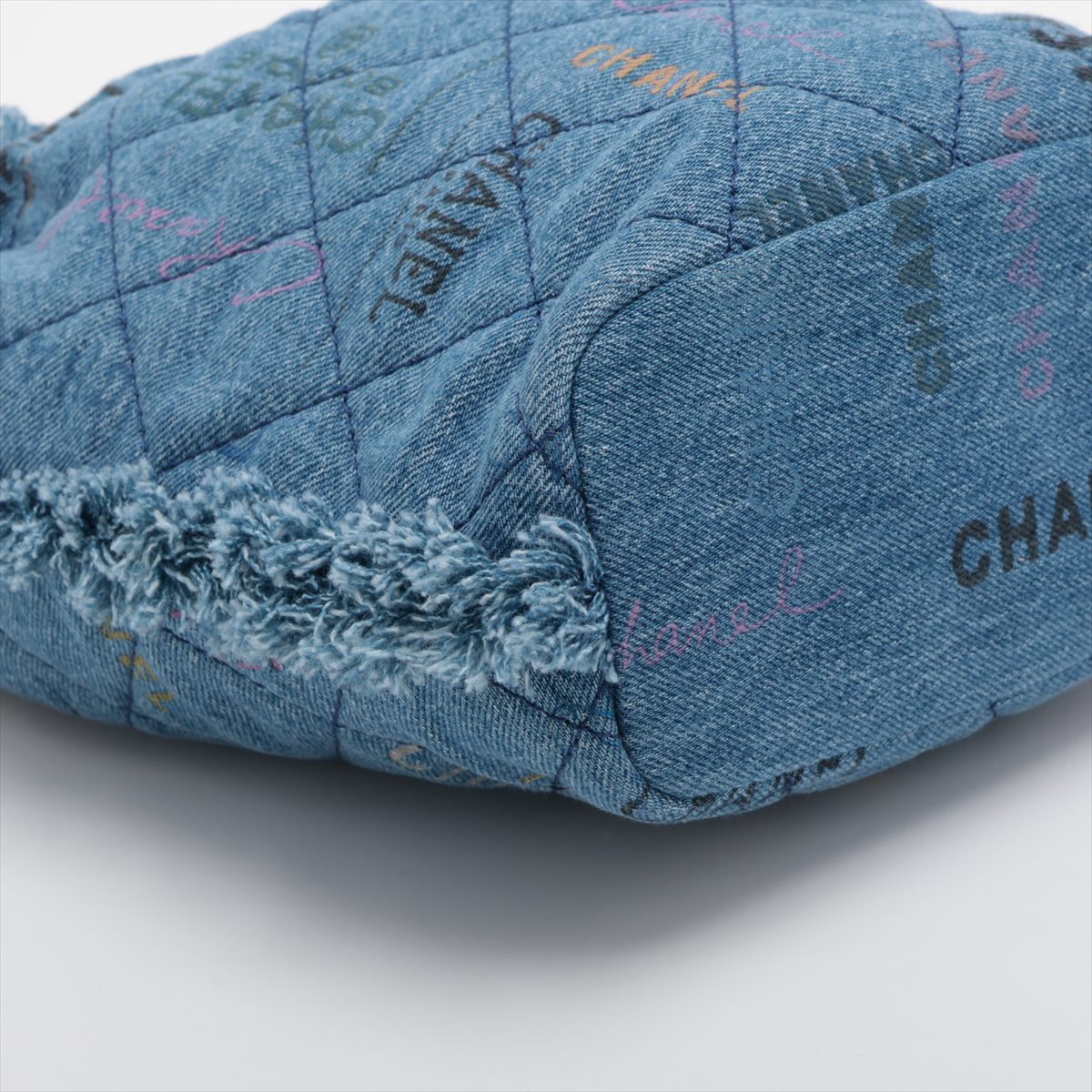 Chanel Matrasse Denim Handle Shoulder Bag Blue G