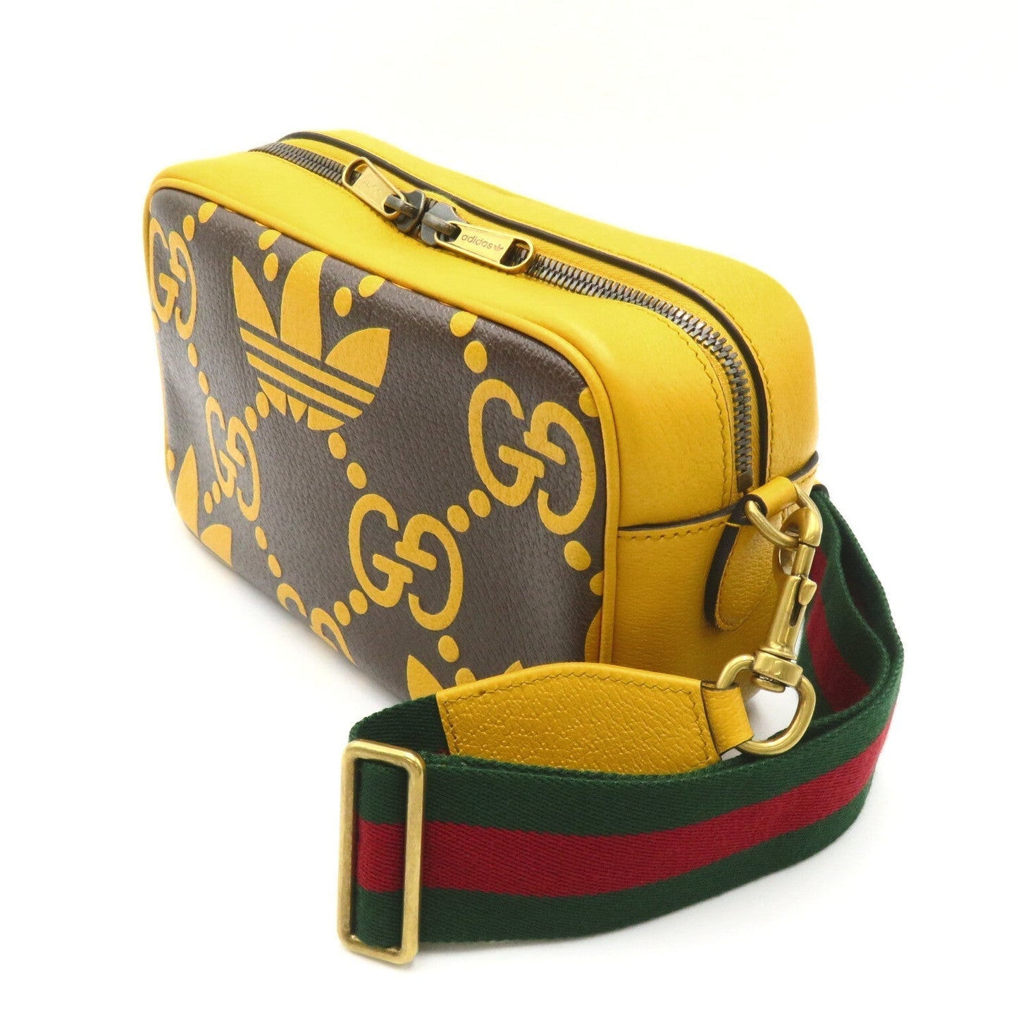 Gucci  adidas Shoulder Bag Shoulder Bag Leather Pig S Mens Brown / Yellow 702427