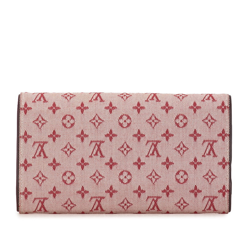 Louis Vuitton Monogram Mini Portefeuille International Long Wallet Long Wallet M92244 Triple Pink Canvas  LOUIS VUITTON