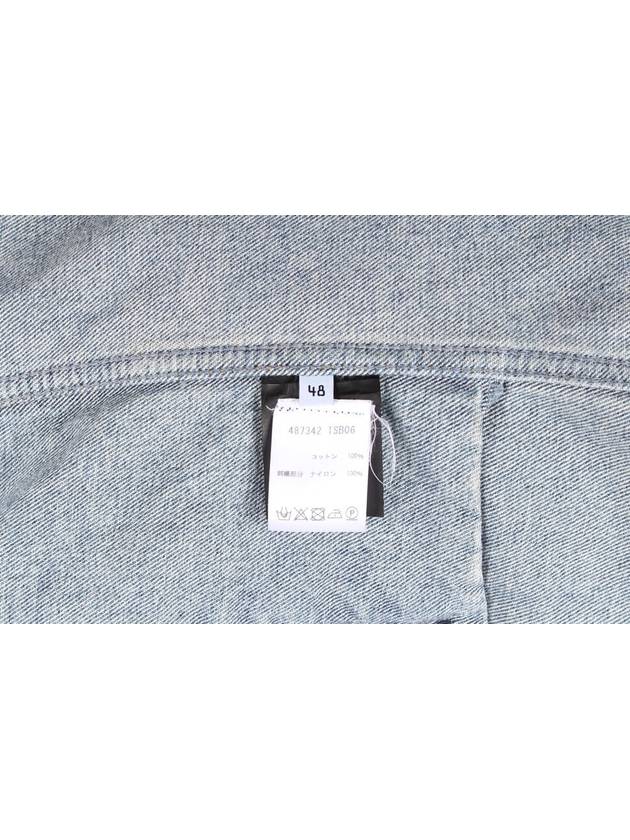 Luxury Balenciaga  wave logo denim jacket 48