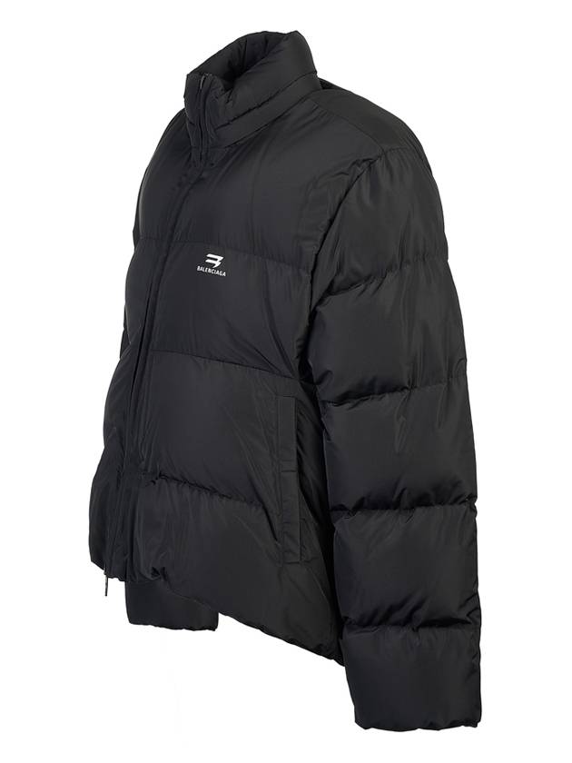 Luxury Balenciaga  Sporty B Logo Point Down Padding Black