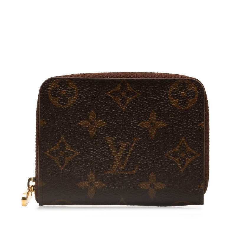 Louis Vuitton Monogram Zippy Coinpass Coincase M60067 Brown PVC Leather  Louis Vuitton