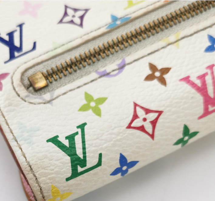 Preloved Louis Vuitton (LV) Beverly multicolor wallet white 23042478282791
