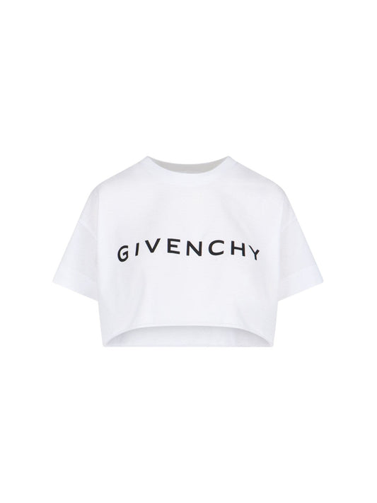Givenchy Women Logo Cropped T-Shirt