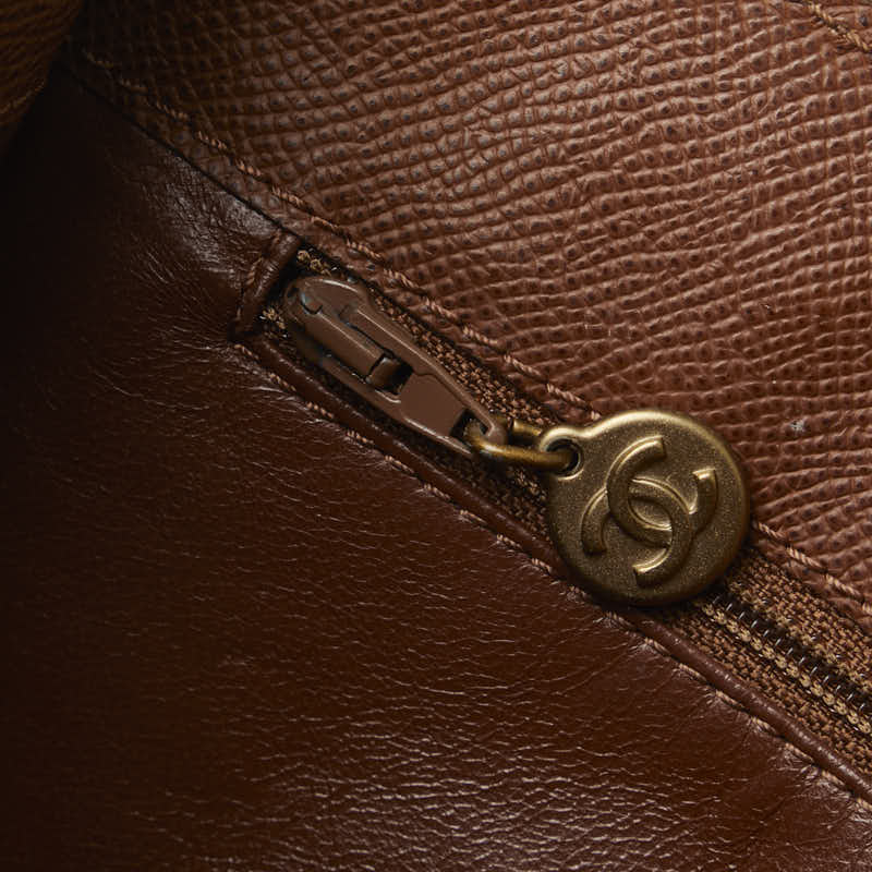 CHANEL Tote bag leather brown ladies