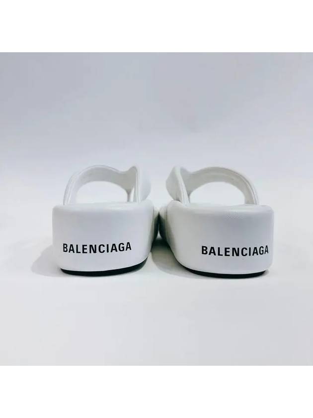 Luxury Balenciaga  Women's Rise Thong Flip Flops White