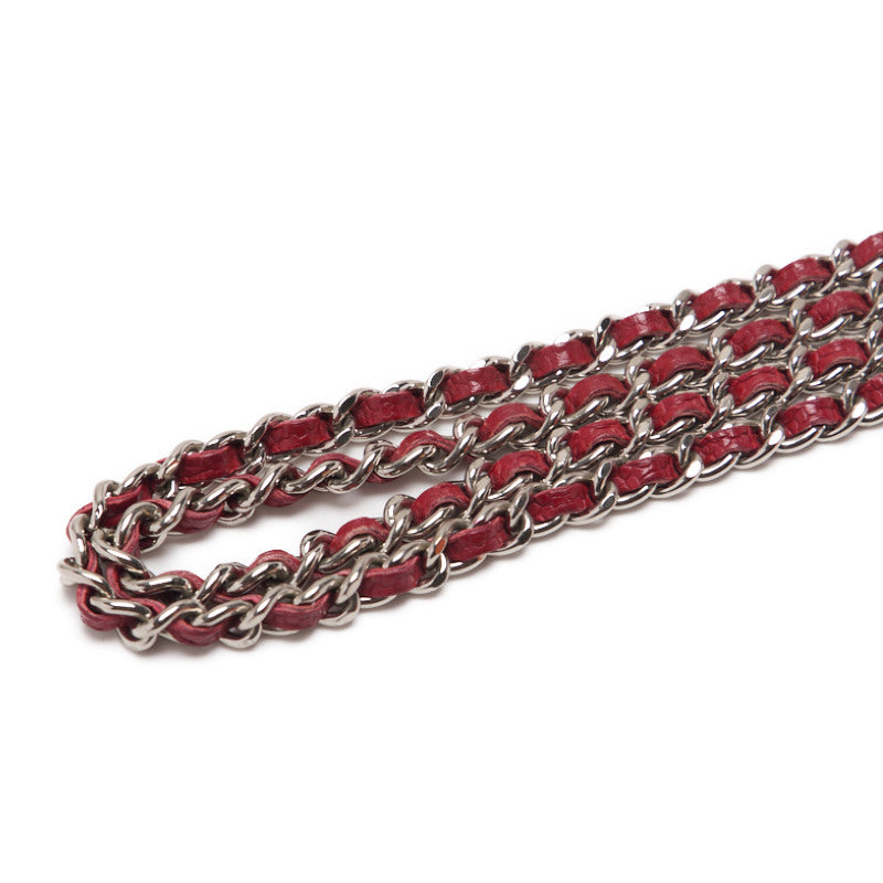 Chanel Matrasse Chain Wallet Caviar S Red (Silver G )  Wallet