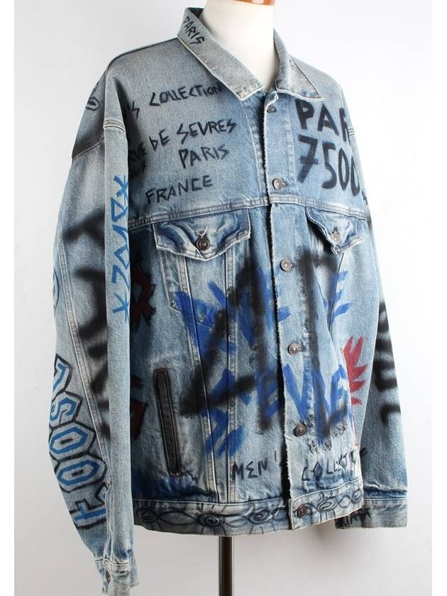 Luxury Balenciaga  Graffiti logo denim jacket 50 100 105