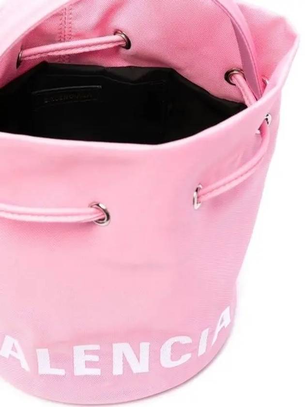 Luxury Balenciaga  Wheel XS Drawstring Bucket Bag Pink