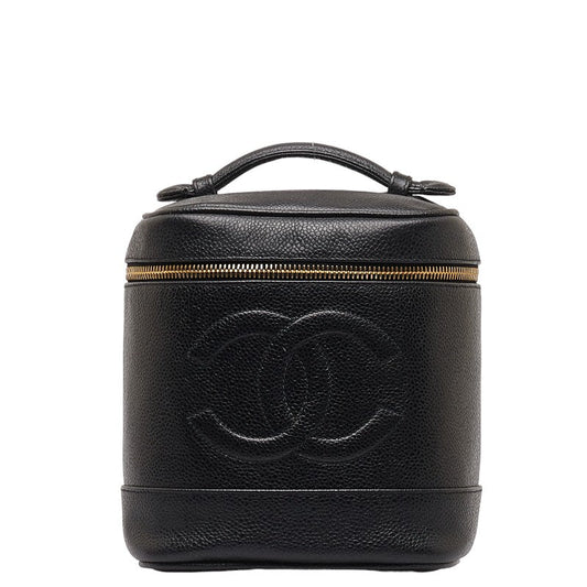 Chanel Coco Vanity Bag  Pouch A01998 Black Caviar S  Chanel