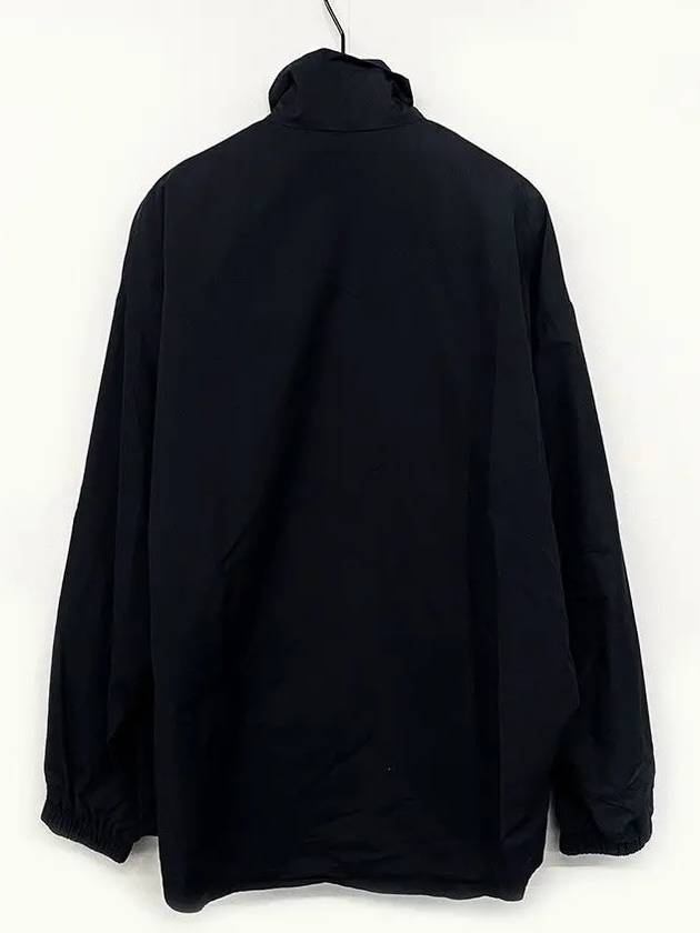 Luxury Balenciaga  High Neck Logo Zip-up Jacket Black