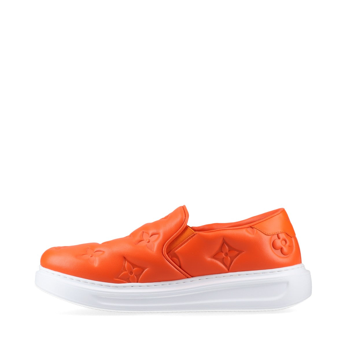 Louis Vuitton Beverly Hills Line 22 Years Leather Slippoon UK8 1/2 Mens Orange LD0242 Monogram Bag  100  Family  s