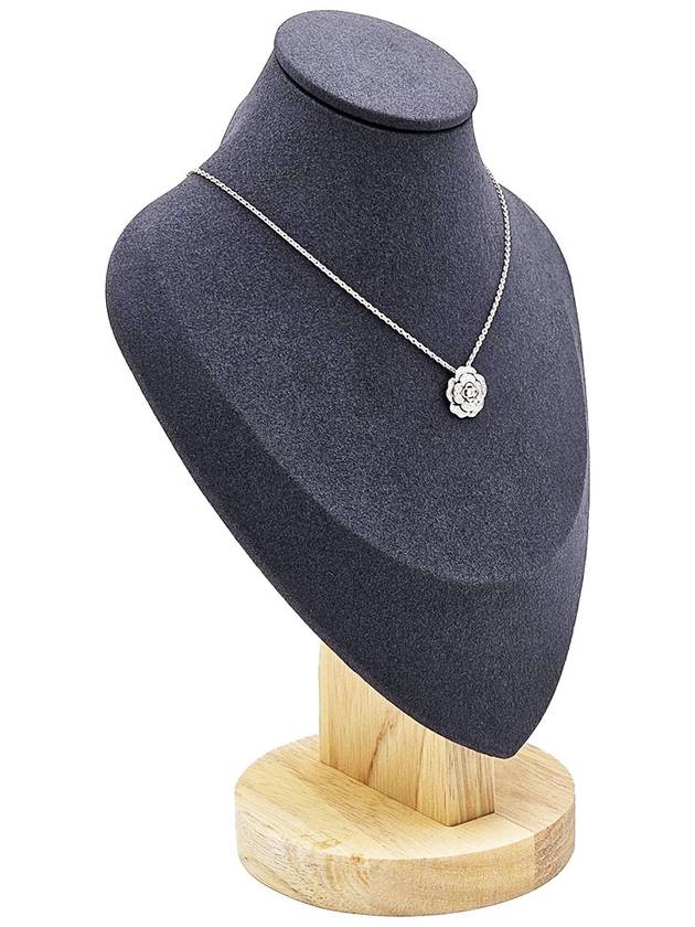 Chanel J12071 18K White Gold Boutonde Camellia Diamond Necklace Chanel