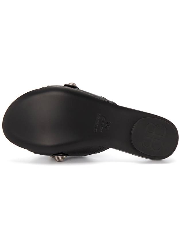 Luxury Balenciaga  Cagole Flat Slipper Black