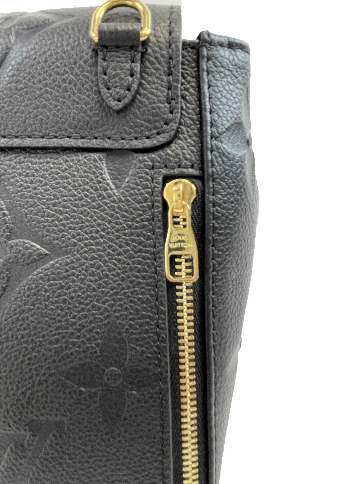 LOUIS VUITTON Tiny Backpack Monogram Empreinte Giant Leather Black