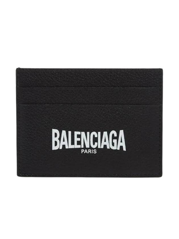 Luxury Balenciaga  Logo Print Card Wallet Black