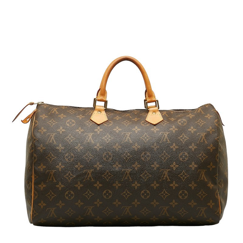 Louis Vuitton Monogram Speed 40 Boston Bag Travel Bag M41522 Brown PVC Leather Lady Louis Vuitton