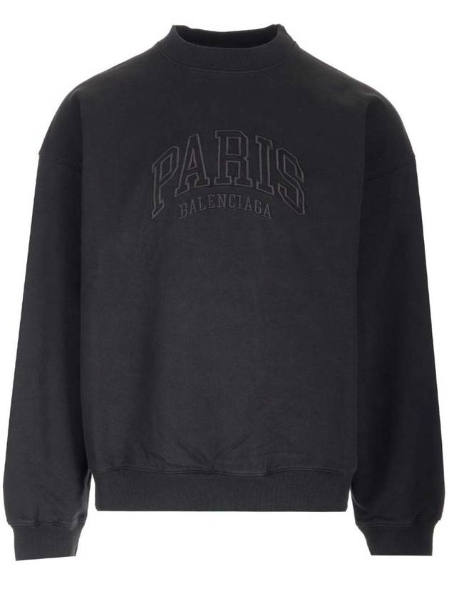 Luxury Balenciaga  Cities Paris Regular Fit Sweatshirt Black