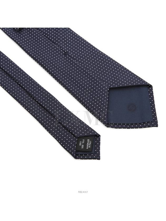 Tie gift men s CC silk navy polka dots Chanel