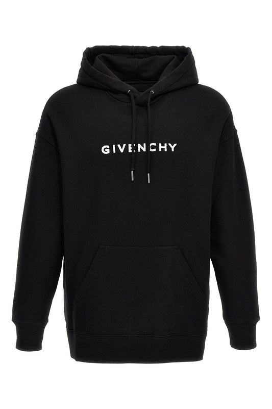 Givenchy Women Flocked Logo Hoodie