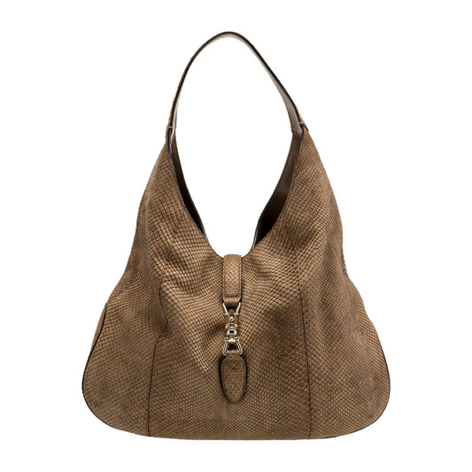 Gucci Jackie golden python hobo w gold hardware