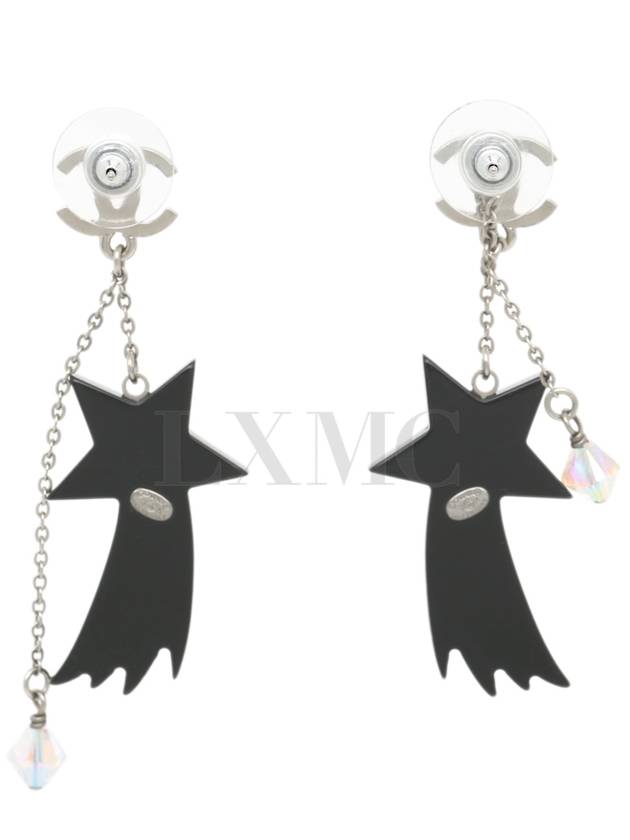 Long Earrings Shooting Star Resin CC Logo Dangle Chanel