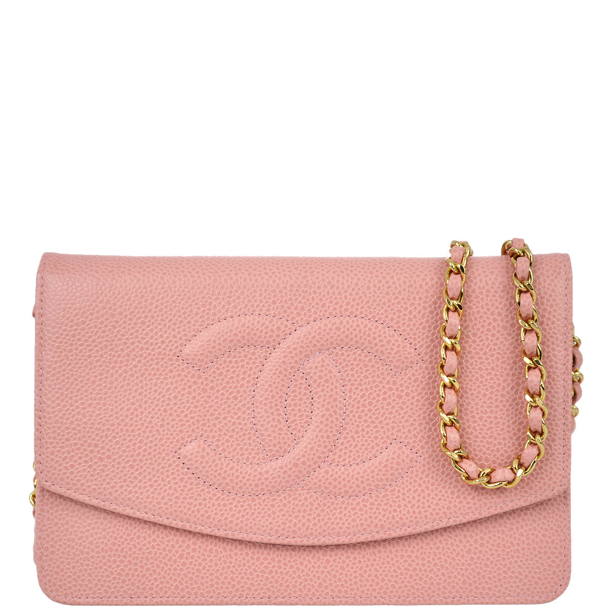 Chanel 2003-2004 Pink Caviar Timeless WOC Wallet