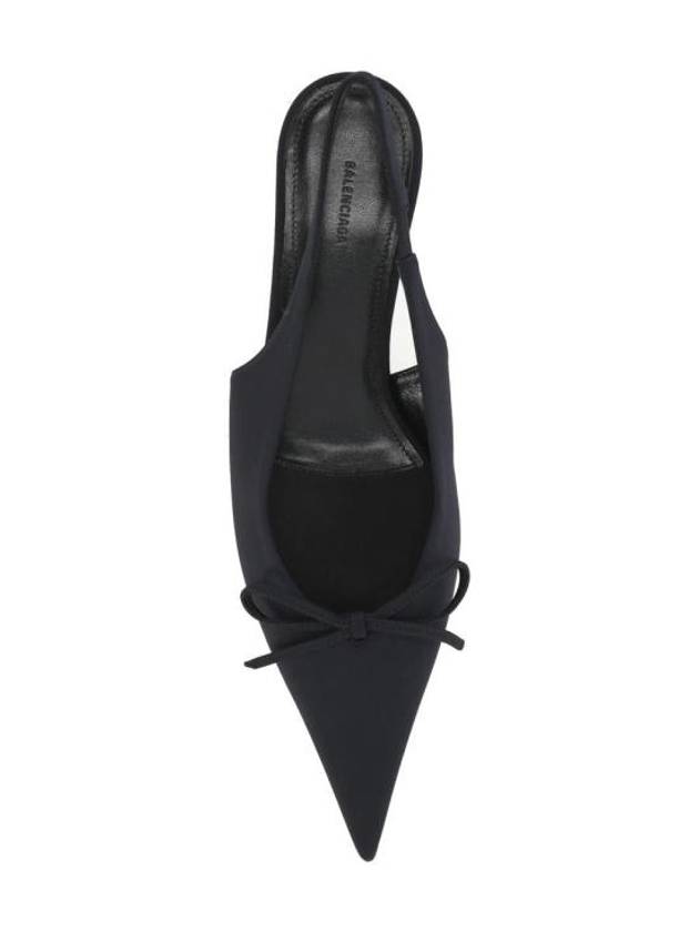 Luxury Balenciaga  Knife Bow Slingback Heel Black