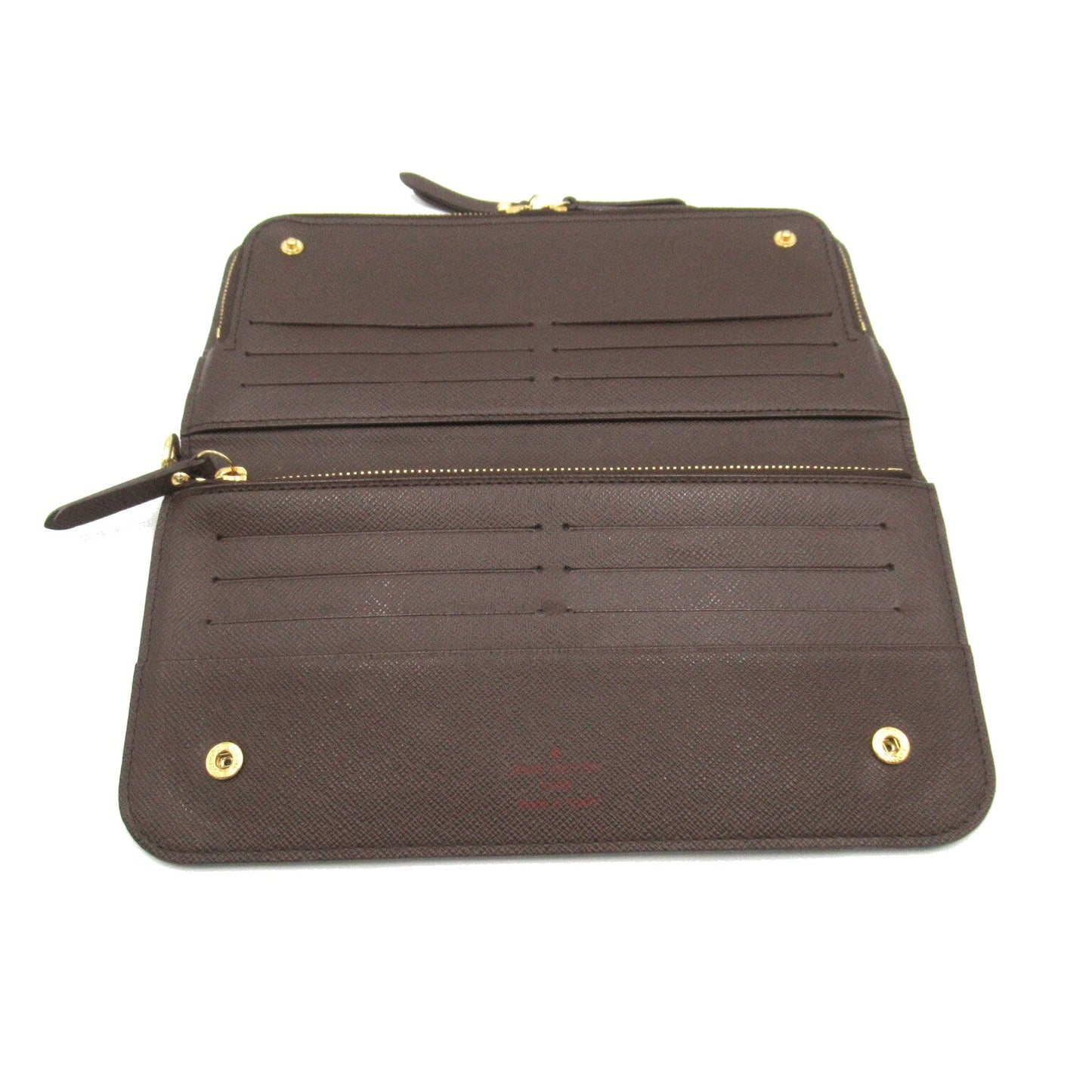 Louis Vuitton Portefolio Ansorite Round Long Wallet Wallet PVC Coated Canvas Damiens  Brown N63071