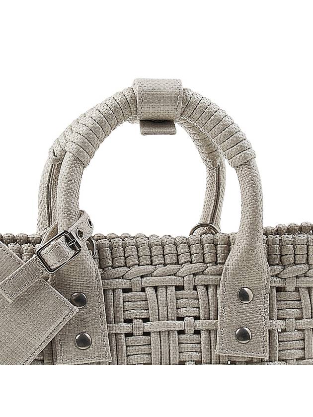 Luxury Balenciaga  Bistro XS Basket Tote Bag Abbey Stone