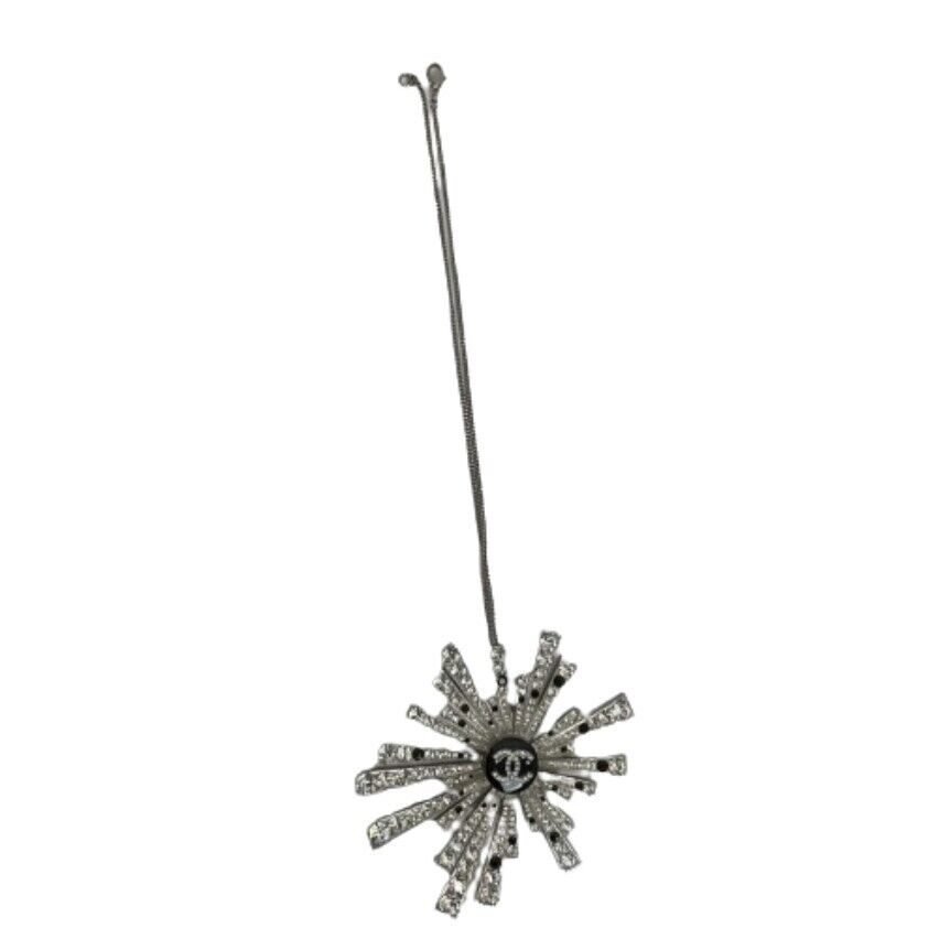 Top Quality Chanel New CC Comete Pendant 2005 Palladium Plated Strass Necklace