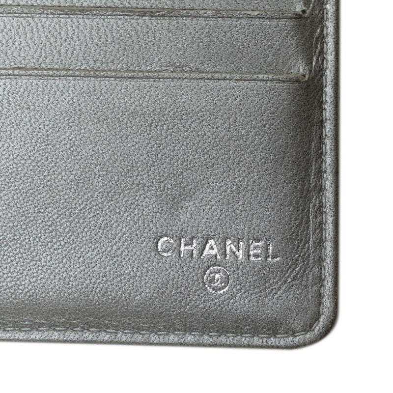 CHANEL CAMERIA COCOMARK Double Folded Wallet Black   CHANEL