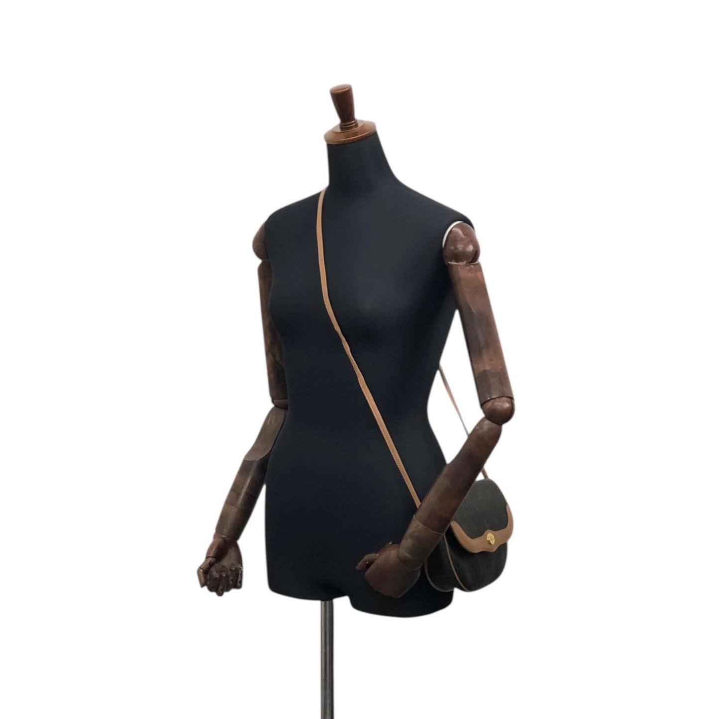 Christian Dior Honeycomb Pattern Logo Shoulder bag Black Vintage 4amtif