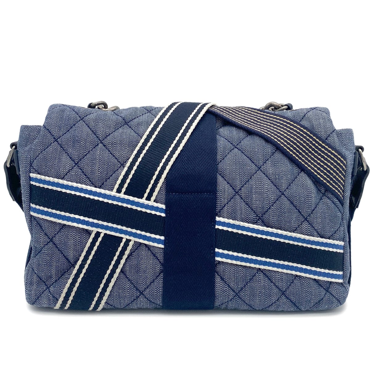 CHANEL DENIM AIRLINECHAIN SHOULDER BAG WITH RUTHENIUM 90265909