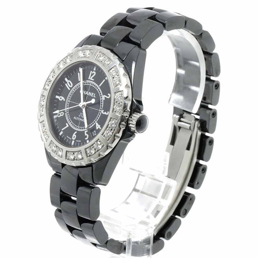 CHANEL J12 38mm H1174 Men's Watch Diamond Bezel Black Ceramic Date Automatic Watch Chanel 90266478