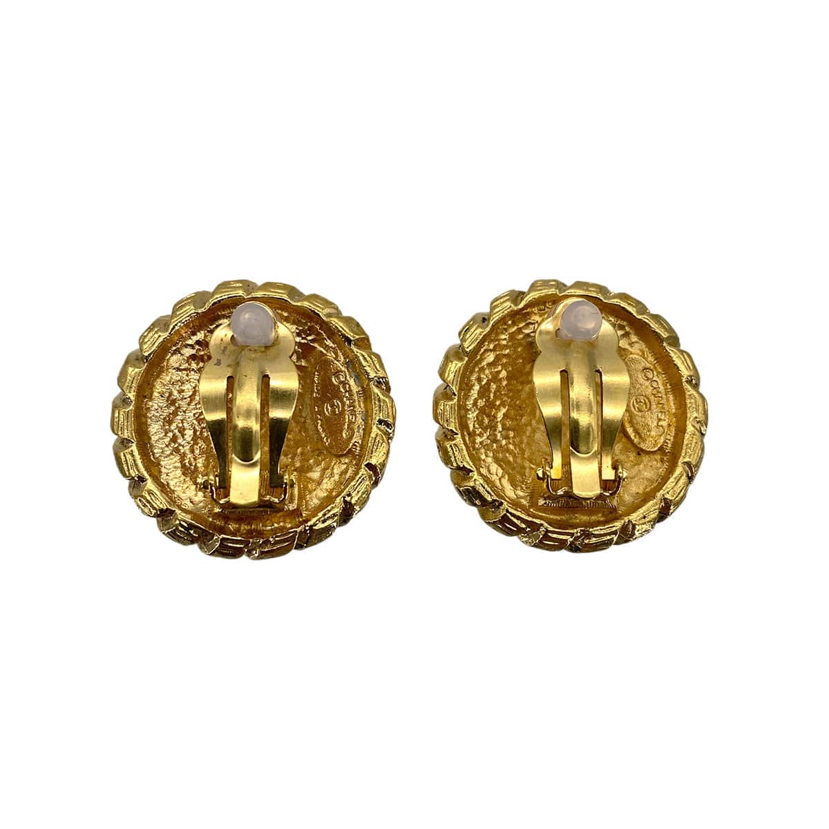 CHANEL VINTAGE EARRINGS ROUND COCOMARK ACCESSORY 90269665