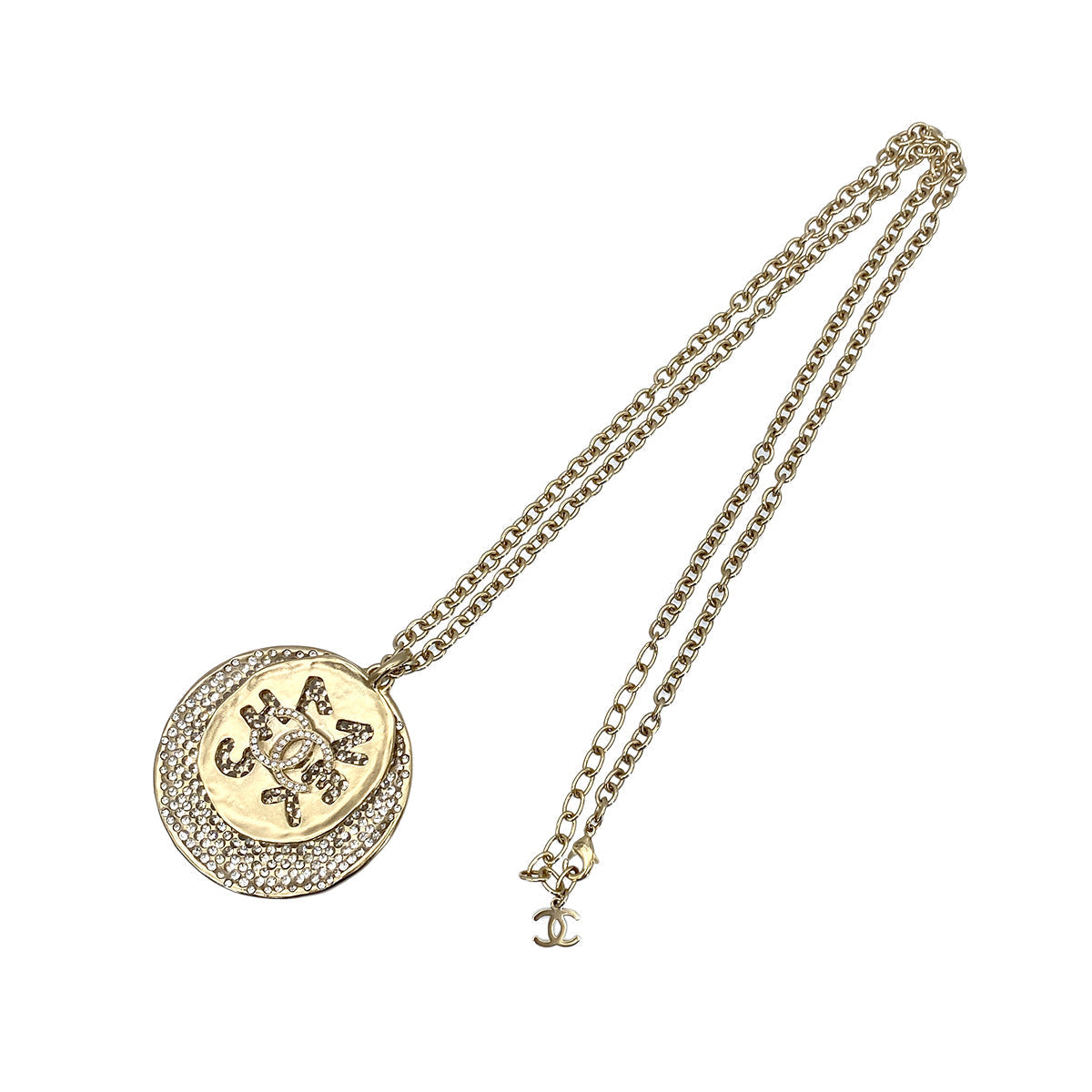 CHANEL LONG NECKLACE COCOMARK RHINESTONE ACCESSORY F21K 90269685