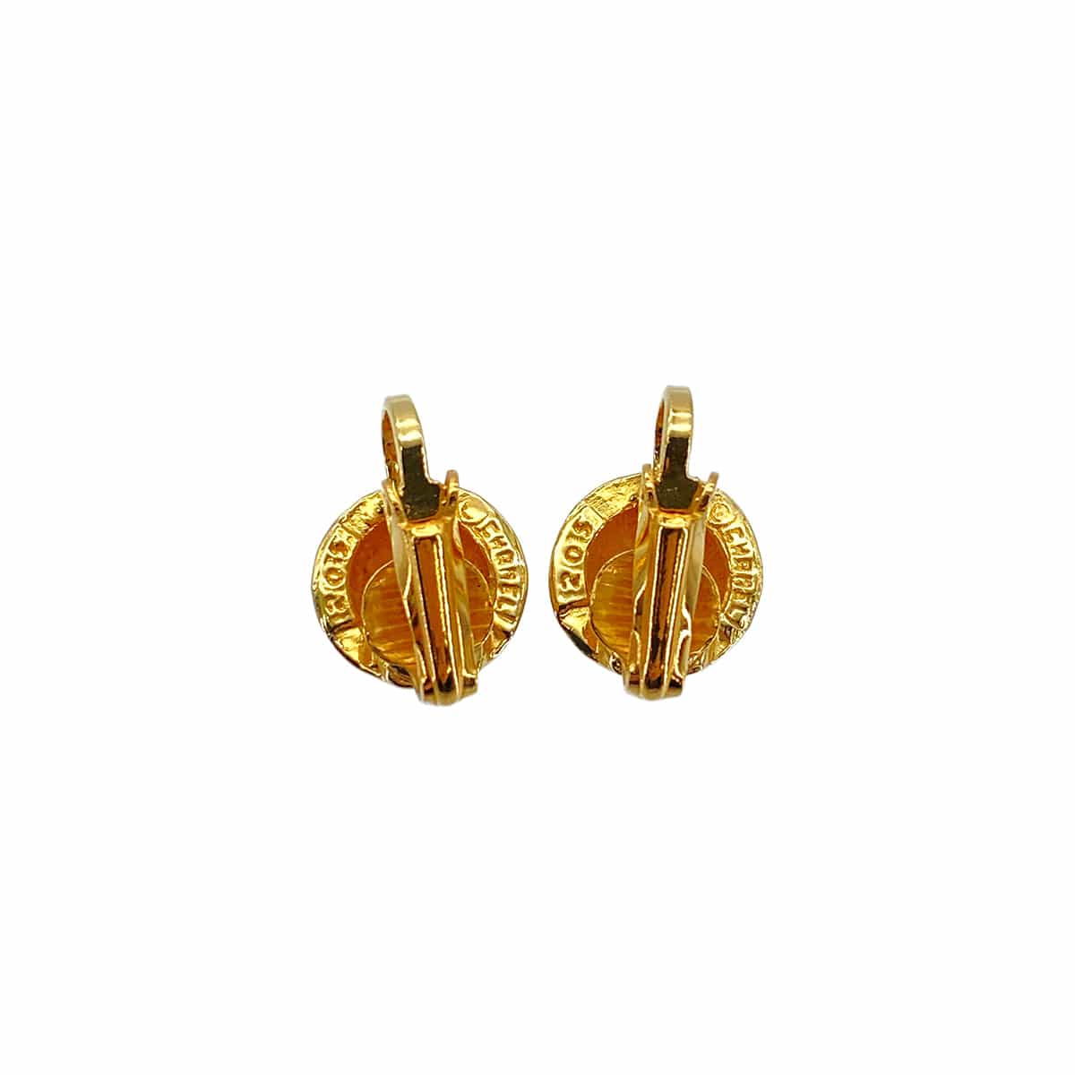 CHANEL VINTAGE EARRINGS COCOMARK BLACK GOLD ACCESSORY 90270763