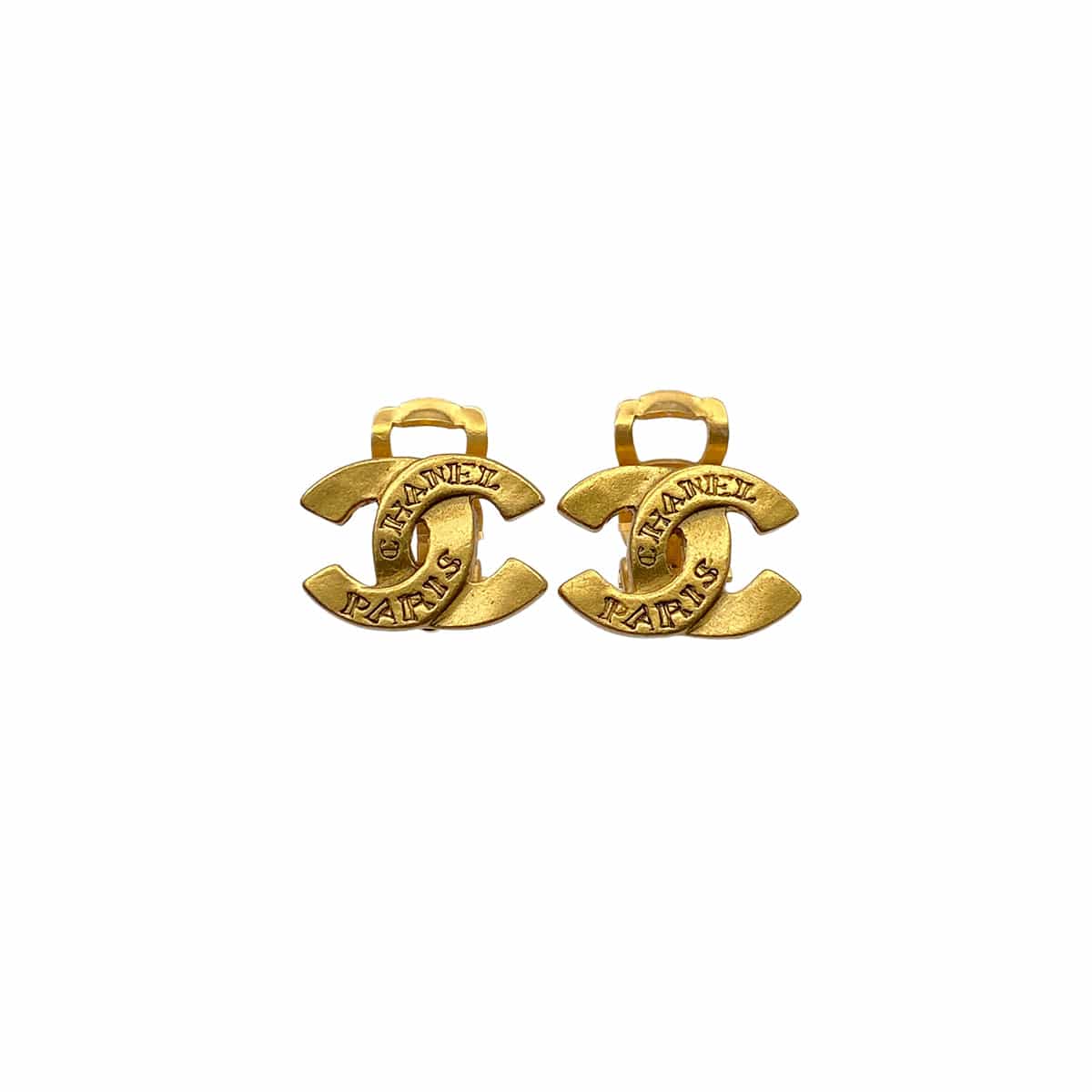 CHANEL VINTAGE EARRINGS COCOMARK GOLD ACCESSORY 99A 90270767
