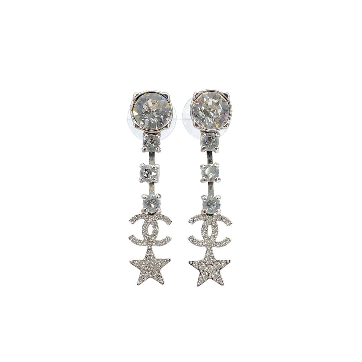 CHANEL EARRINGS COCOMARK STAR RHINESTONE ACCESSORY B20P 90270831
