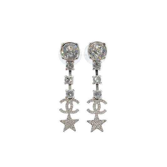 CHANEL EARRINGS COCOMARK STAR RHINESTONE ACCESSORY B20P 90270831