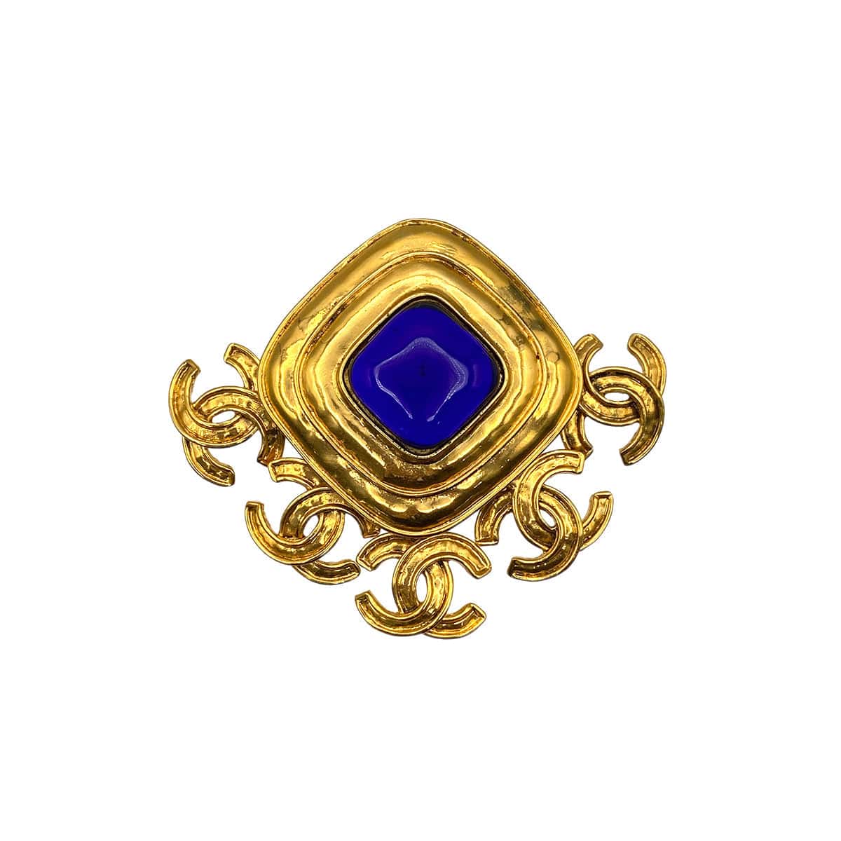 CHANEL VINTAGE COCOMARK RHOMBUS BROOCH ACCESSORY 94P 90271281