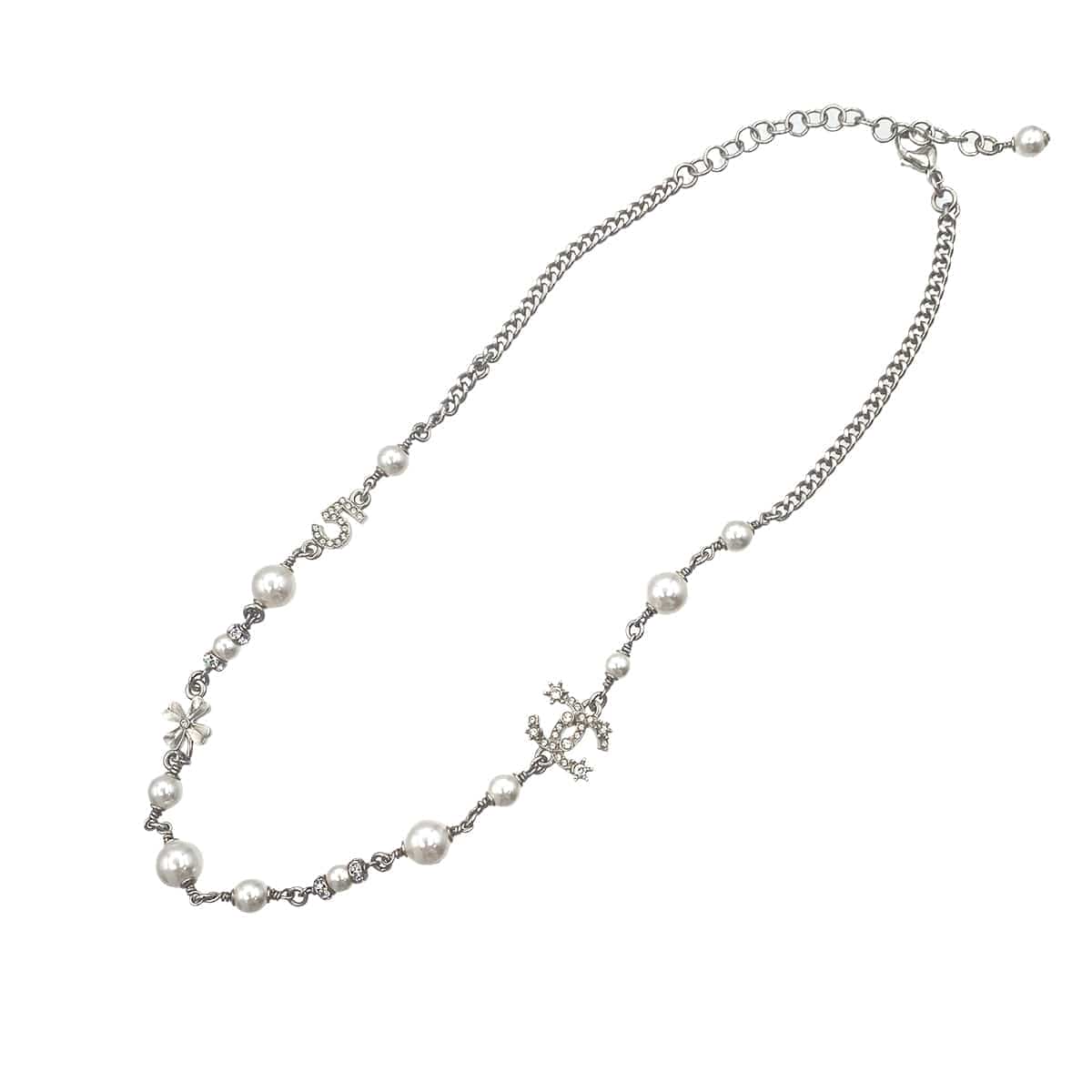 CHANEL NECKLACE COCOMARK FAKEPEARL RHINESTONE ACCESSORY F24V 90271767