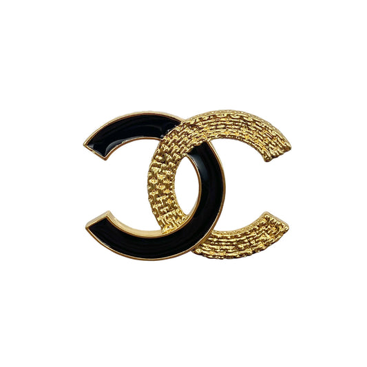CHANEL COCOMARK BROOCH BLACK GOLD ACCESSORY B24P 90274871