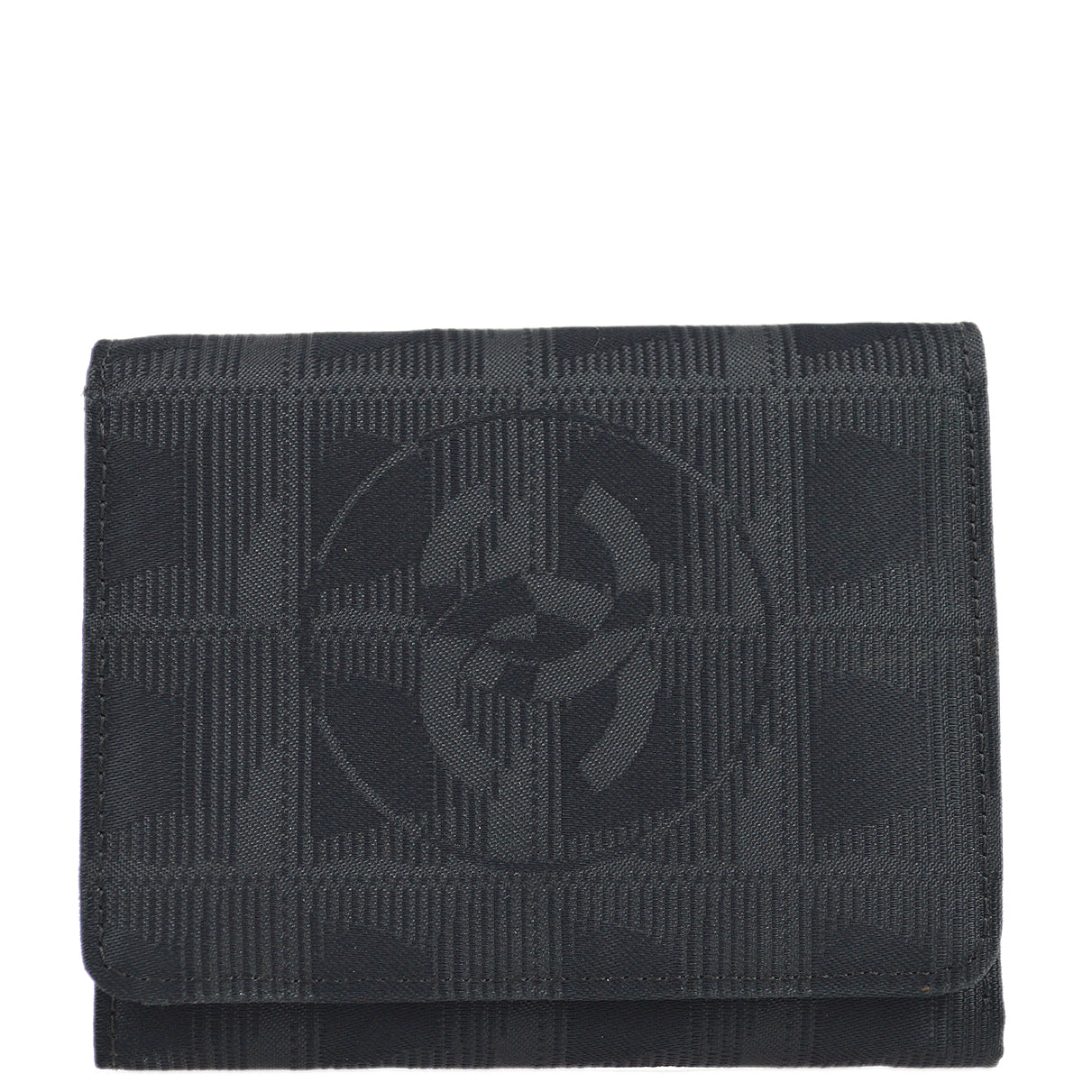 Chanel 2001-2003 New Travel Line Trifold Wallet Black