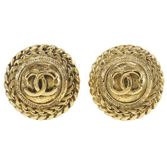 CHANEL CHANEL COCOMARK EARLING Vintage G  French made  23.8g COCO MARK LADYES