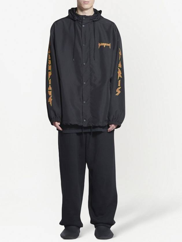 Luxury Balenciaga  Artwork Print Windbreak Black