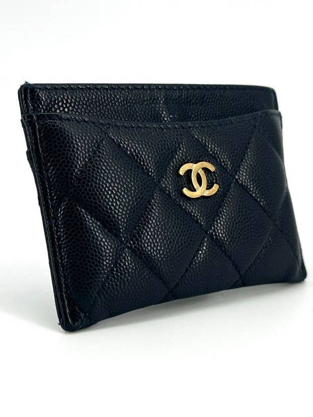 Classic caviar card holder wallet slot Chanel