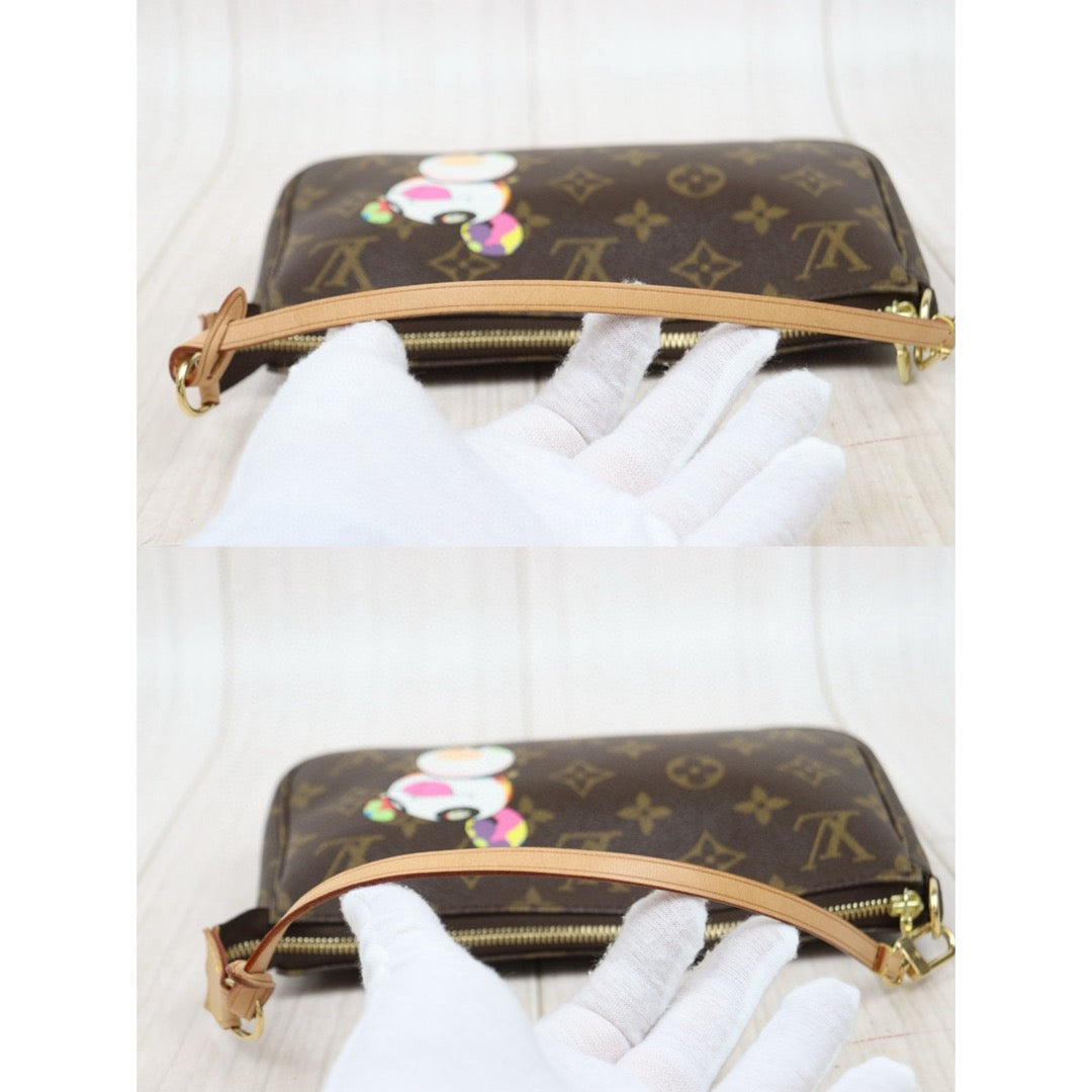 Very Good ( Rank A)｜ LV Takashi Murakam Panda Monogram Pochette Accessoires ｜25050229