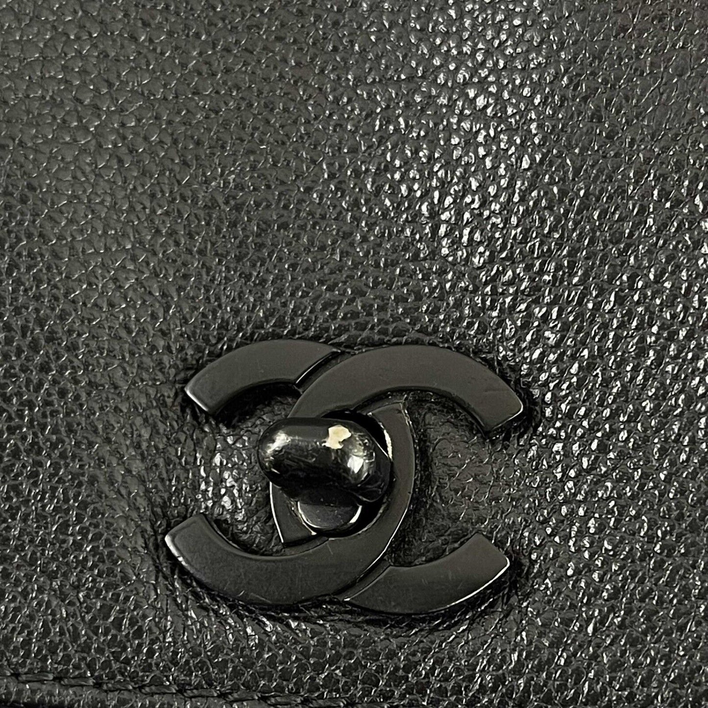 CHANEL Vintage 90's Caviar CC Black Backpack Bag